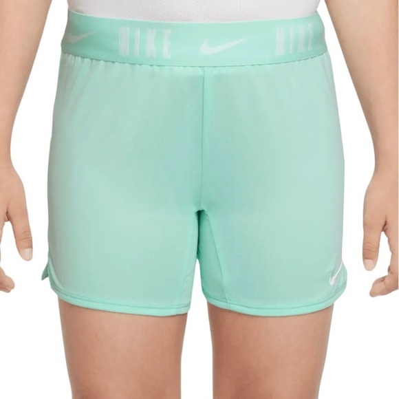 Nike Dri-Fit Trophy 6 Inch Girls’ Training Shorts Mint Green White Size  Large‎ - Picture 1 of 10